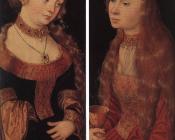 卢卡斯 伊尔 韦基奥 克拉纳赫 : St Catherine of Alexandria and St Barbara